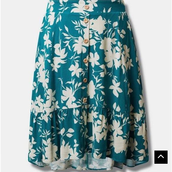 NWT TORRID Midi Lenny Hi Low Tiered Skirt SIZE 12 - Picture 5 of 6